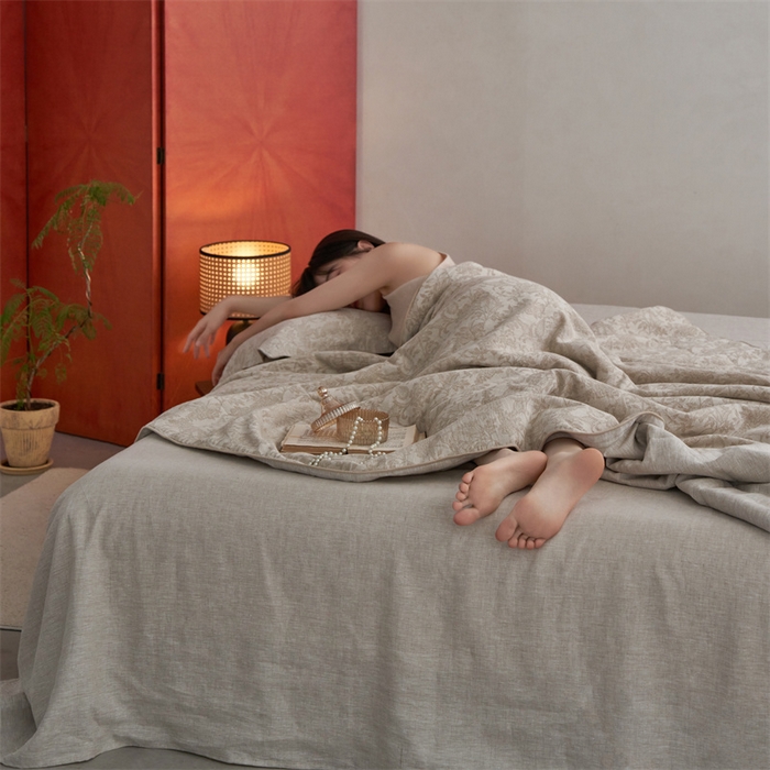 91家纺网 家纺一手货源 找家纺 （总）安莱生活 2023新款高端亚麻大提花多功能被 被子被芯