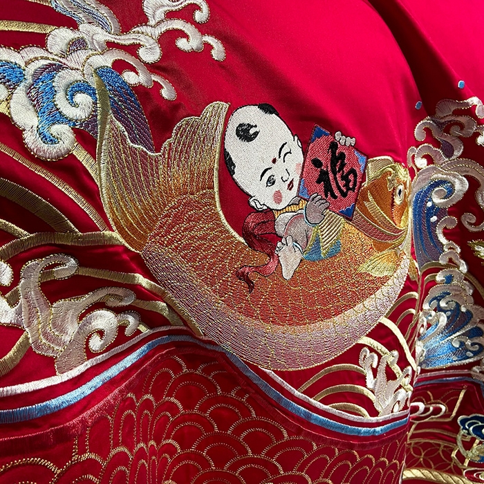 91家纺网 家纺一手货源 找家纺 至爱今生 新款全棉婚庆多件套 金玉满堂