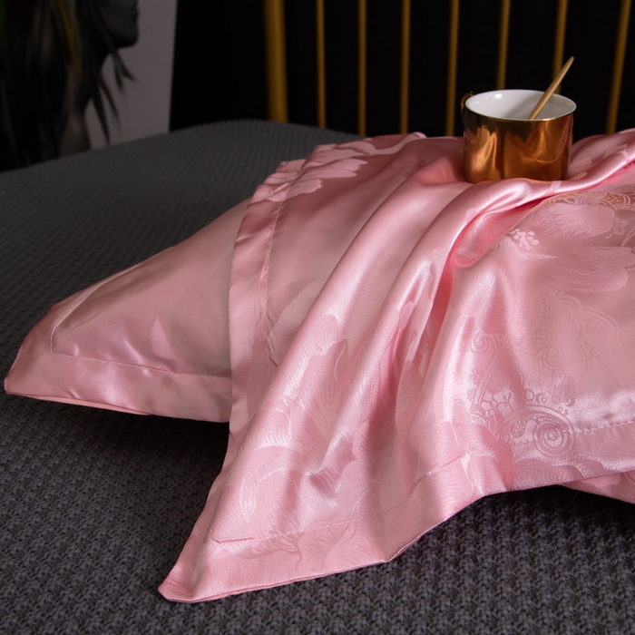 91家纺网 家纺一手货源 找家纺 梦舒羽 2025新款单人枕套一对装2只枕头套贡缎提花学生宿舍枕芯套件情侣双人长枕套 倾国倾城