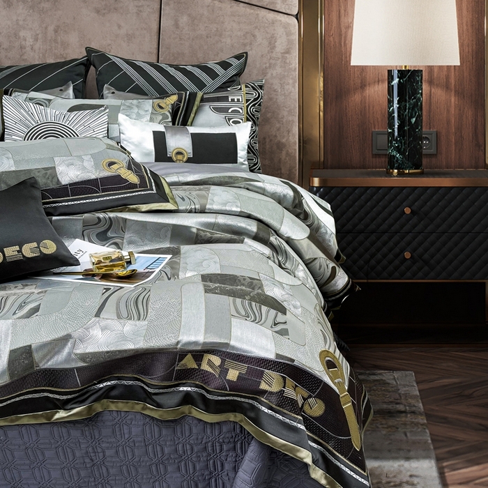 91家纺网 家纺一手货源 找家纺 至爱今生 新款锦缎色织多件套 时空之旅