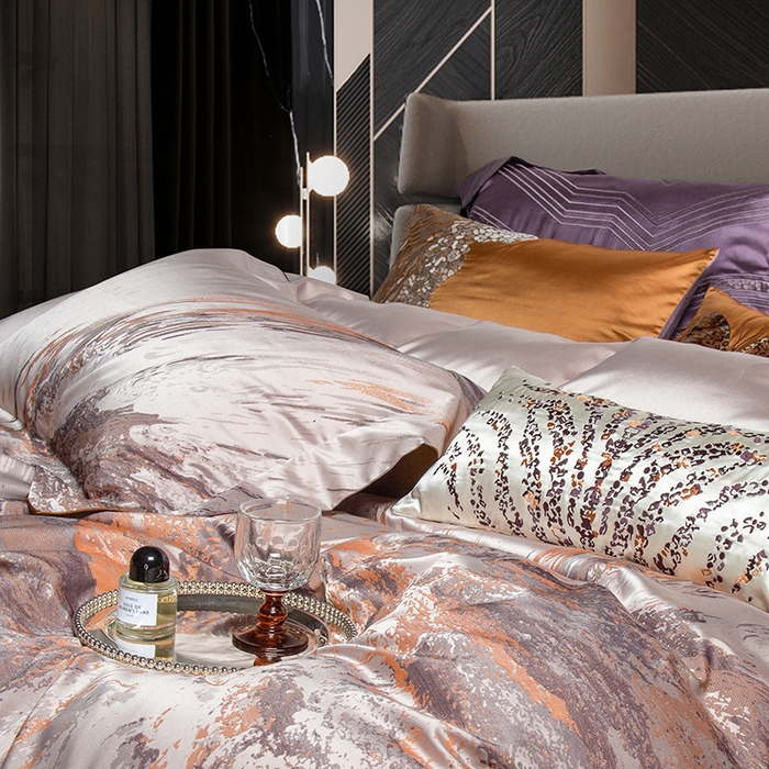 91家纺网 家纺一手货源 找家纺 至爱今生 新款锦缎色织多件套 约克里安