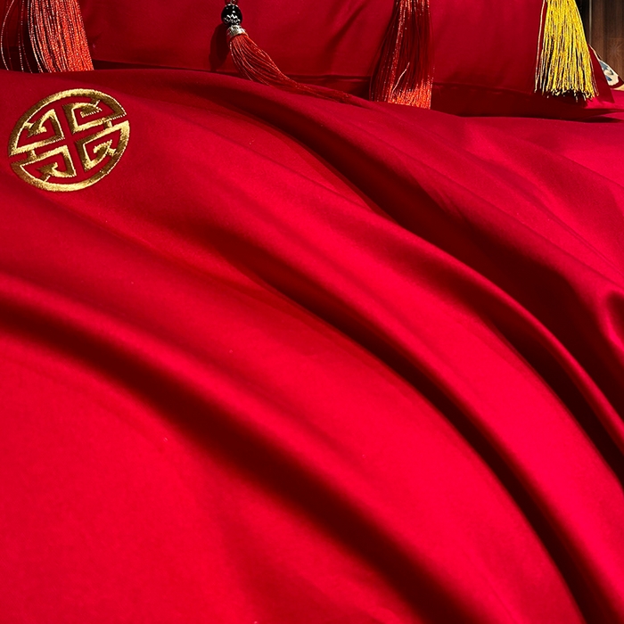 91家纺网 家纺一手货源 找家纺 至爱今生 新款全棉婚庆多件套 金玉满堂