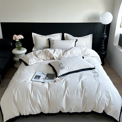 91家纺网 家纺一手货源 找家纺 （总）柚子YOUTH 2023新款全工艺磨毛绣花套件