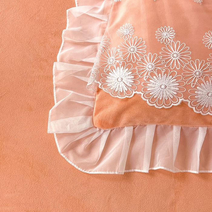 91家纺网 家纺一手货源 找家纺 唐人居 2025新款安妮系列水晶绒四件套 安妮-橙