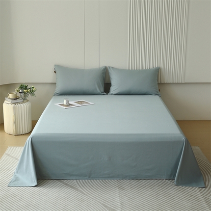 91家纺网 家纺一手货源 找家纺 凯磊 2025新款纯棉纯色磨毛单品系列·床单 晨雾绿
