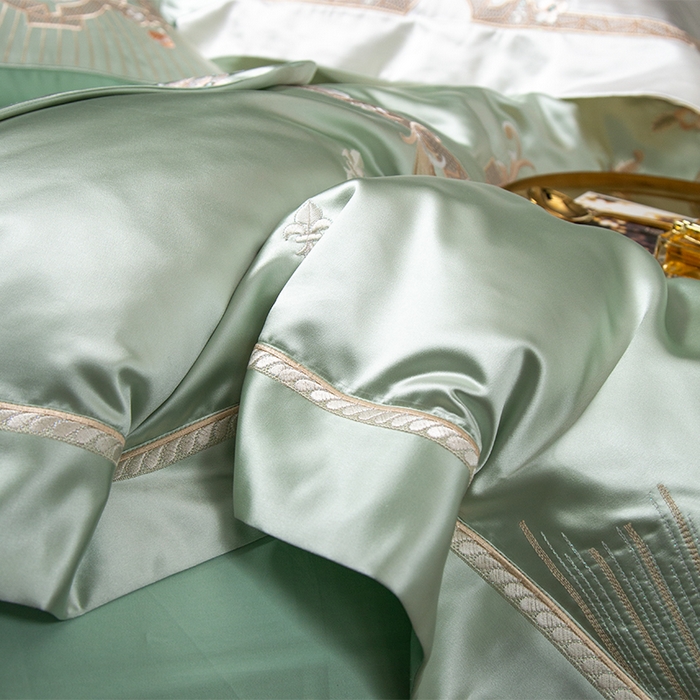 91家纺网 家纺一手货源 找家纺 至爱今生 新款锦缎色织多件套 花想容