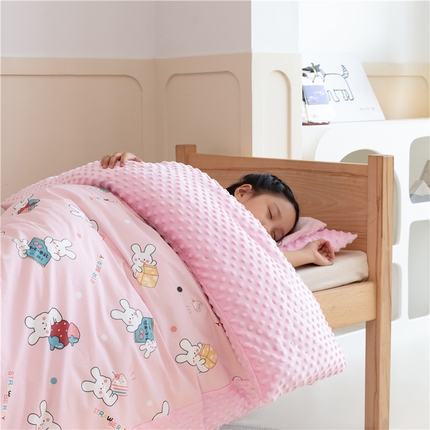 艾佳宝贝 2023新款全棉豆豆绒幼儿园多件套 小兔瑞贝卡