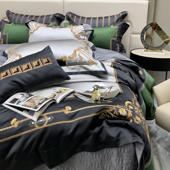 91家纺网 家纺一手货源 找家纺 至爱今生 新款锦缎色织多件套 卡拉公爵