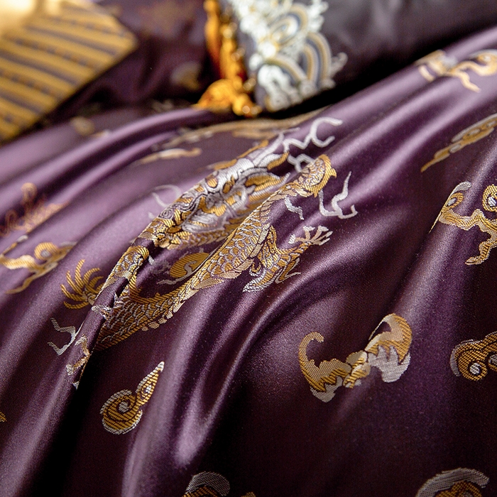 91家纺网 家纺一手货源 找家纺 至爱今生 新款锦缎色织多件套 爱在紫禁城