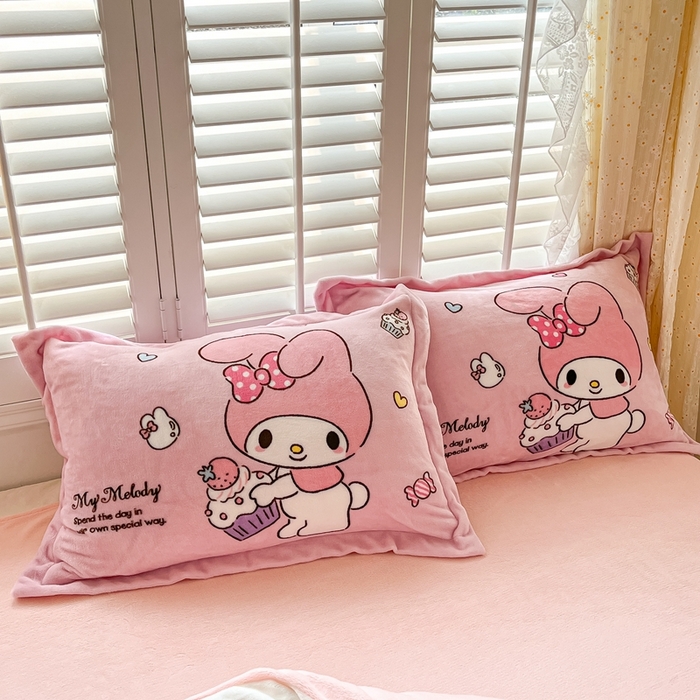 91家纺网 家纺一手货源 找家纺 星座 2025三丽鸥牛奶绒四件套 美乐蒂-大版