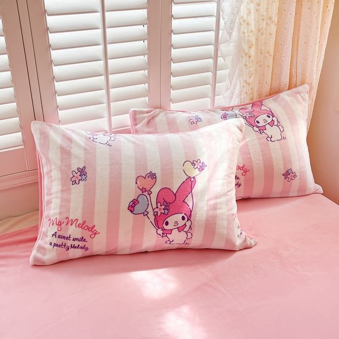 91家纺网 家纺一手货源 找家纺 星座 2025三丽鸥牛奶绒四件套 甜甜美乐蒂