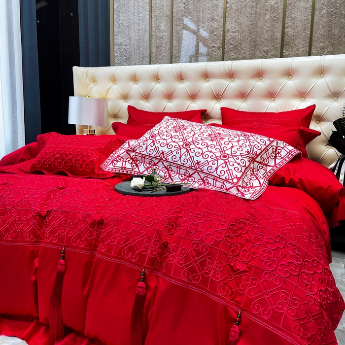 91家纺网 家纺一手货源 找家纺 至爱今生 新款全棉婚庆多件套 爱的宣言