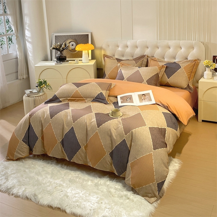 91家纺网 家纺一手货源 找家纺 凯磊家纺 新款磨毛AB版四件套 格蕾斯