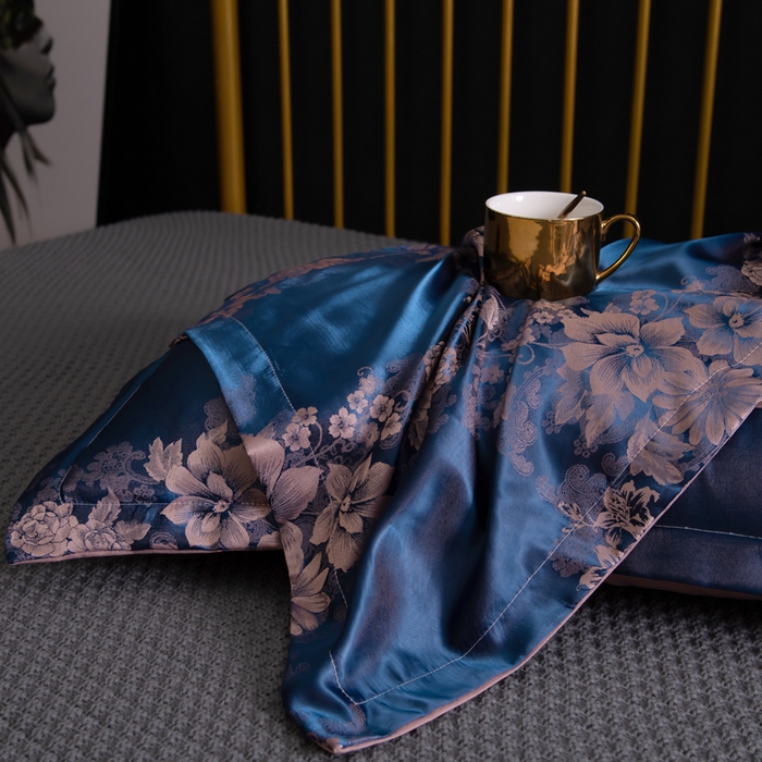 91家纺网 家纺一手货源 找家纺 梦舒羽2025新款单人枕套一对装2只枕头套贡缎提花学生宿舍枕芯套件情侣双人长枕套 优雅贵苑