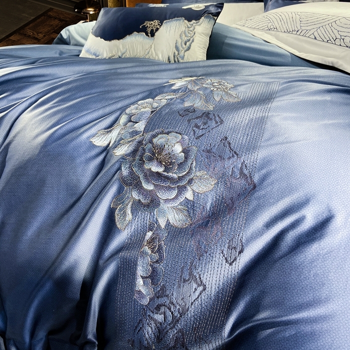 91家纺网 家纺一手货源 找家纺 至爱今生 新款锦缎色织多件套 魅夜