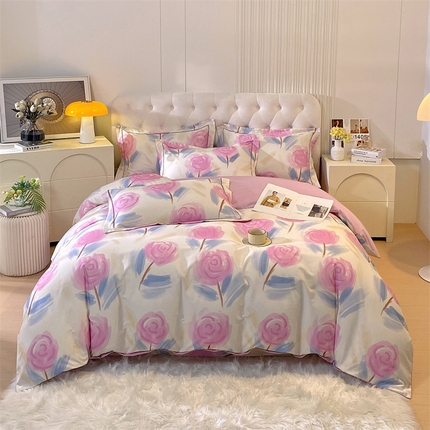 91家纺网 家纺一手货源 找家纺 （总）凯磊家纺 新款磨毛AB版四件套