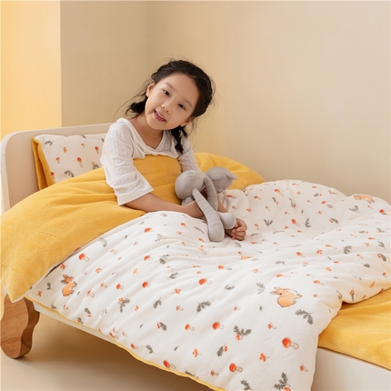 91家纺网 家纺一手货源 找家纺 （总）艾佳宝贝 2023新款牛奶绒多功能儿童盖毯式可脱卸被子