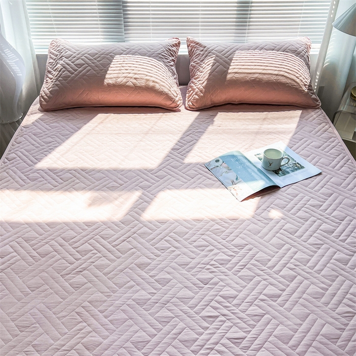 91家纺网 家纺一手货源 找家纺 共鸣沙发垫 2023新款水洗棉夹棉床笠 玉色