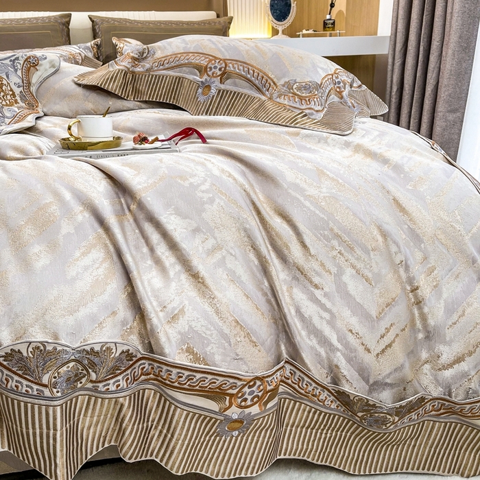 91家纺网 家纺一手货源 找家纺 至爱今生 新款锦缎色织多件套 时光之旅