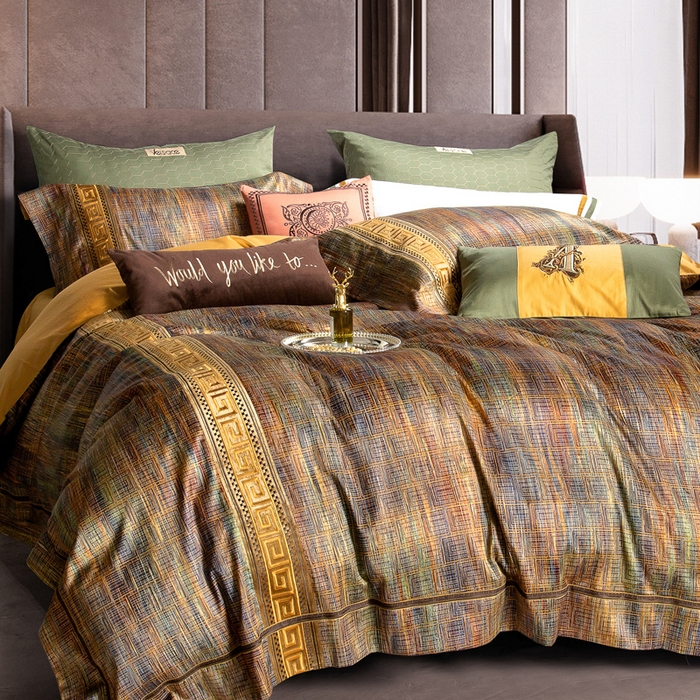 91家纺网 家纺一手货源 找家纺 至爱今生 新款锦缎色织多件套 范特西