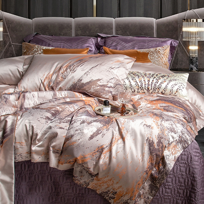 91家纺网 家纺一手货源 找家纺 至爱今生 新款锦缎色织多件套 约克里安