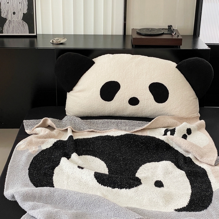 91家纺网 家纺一手货源 找家纺 圆岛家纺 2023新款半边绒针织毛毯 胖鹅