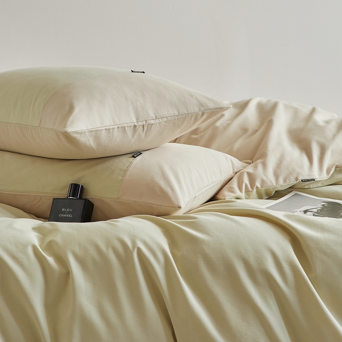 91家纺网 家纺一手货源 找家纺 梦享生活家居 2023新款全棉碳素磨毛四件套秋冬季保暖加厚纯棉四件套简约现代风 豆汁