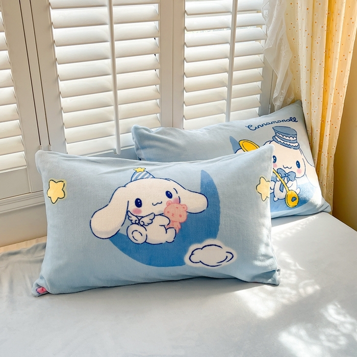 91家纺网 家纺一手货源 找家纺 星座 2025三丽鸥牛奶绒四件套 晚安玉桂狗