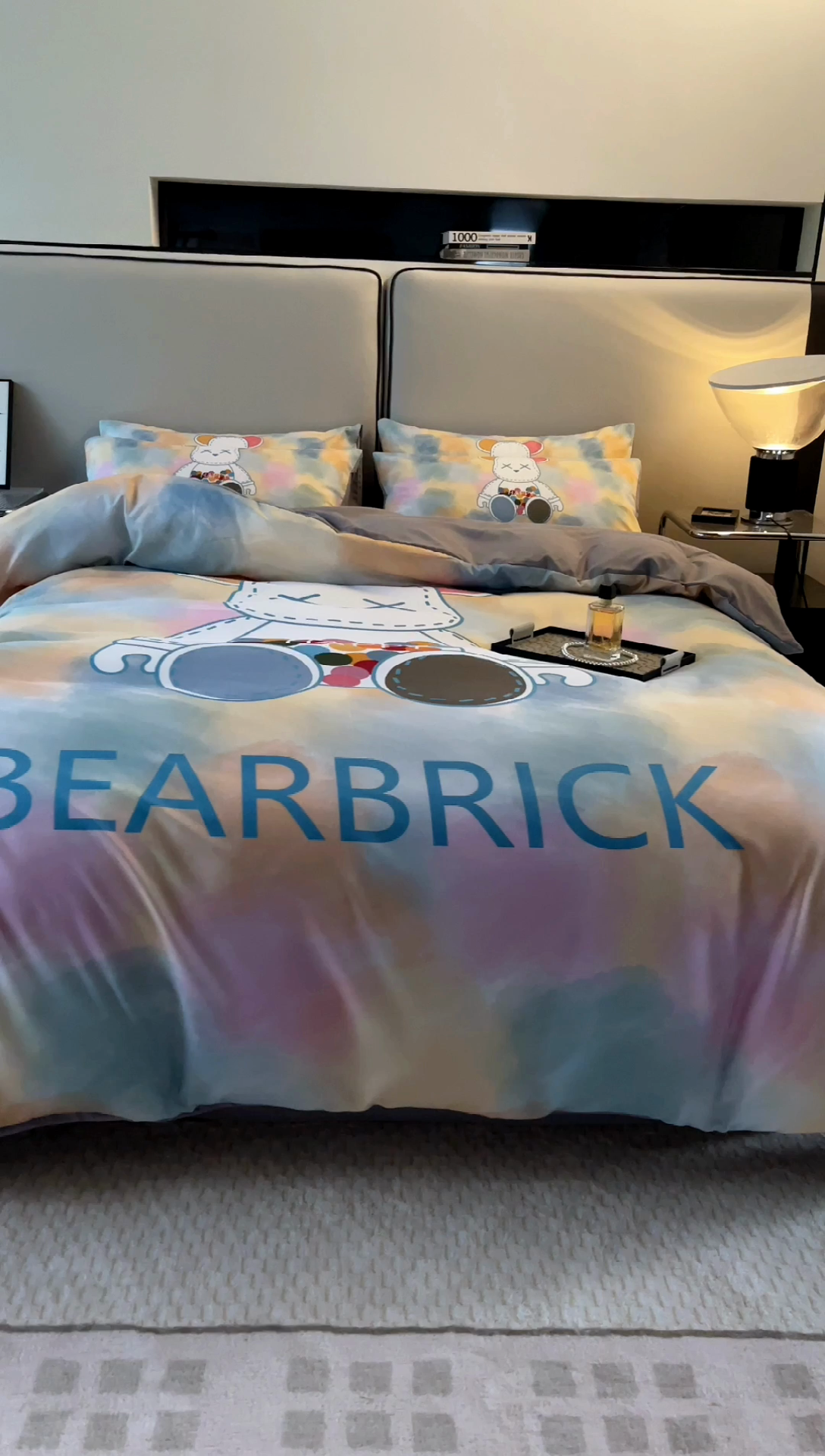 91家纺网 家纺一手货源 找家纺 色鬼 2023新款直播爆款网红款四季棉四件套 七彩熊