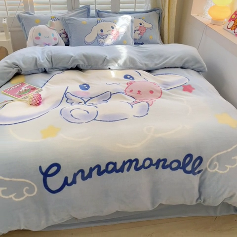 91家纺网 家纺一手货源 找家纺 （总1）星座 2025三丽鸥牛奶绒四件套