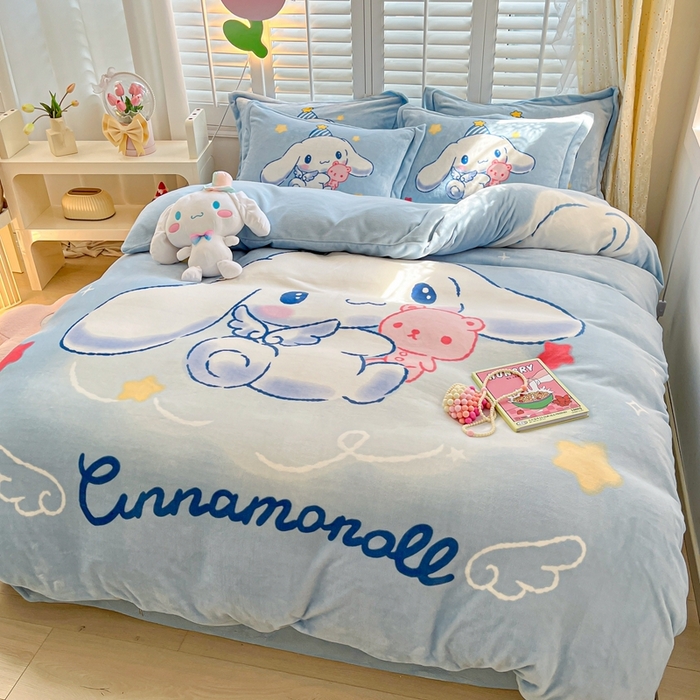 91家纺网 家纺一手货源 找家纺 （总1）星座 2025三丽鸥牛奶绒四件套