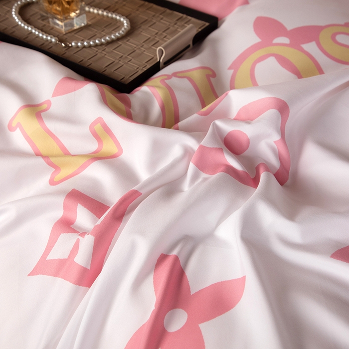 91家纺网 家纺一手货源 找家纺 色鬼 2023新款直播爆款网红款四季棉四件套 太阳花粉