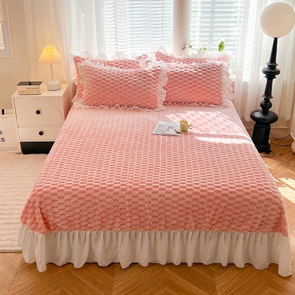 91家纺网 家纺一手货源 找家纺 （总）慕梵家居 2023新款金龟绒提花豆豆绒床单款系列