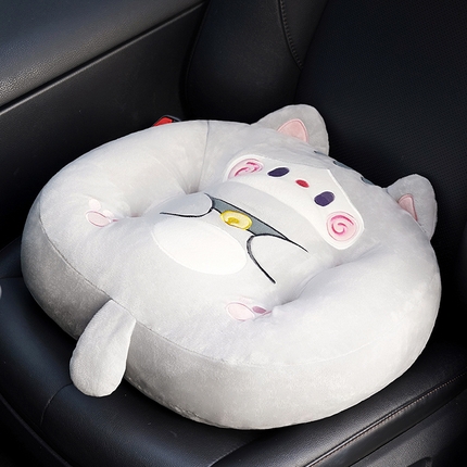 91家纺网 家纺一手货源 找家纺 仟亿莱 2023新款抱抱猫学车坐垫 学车灰猫