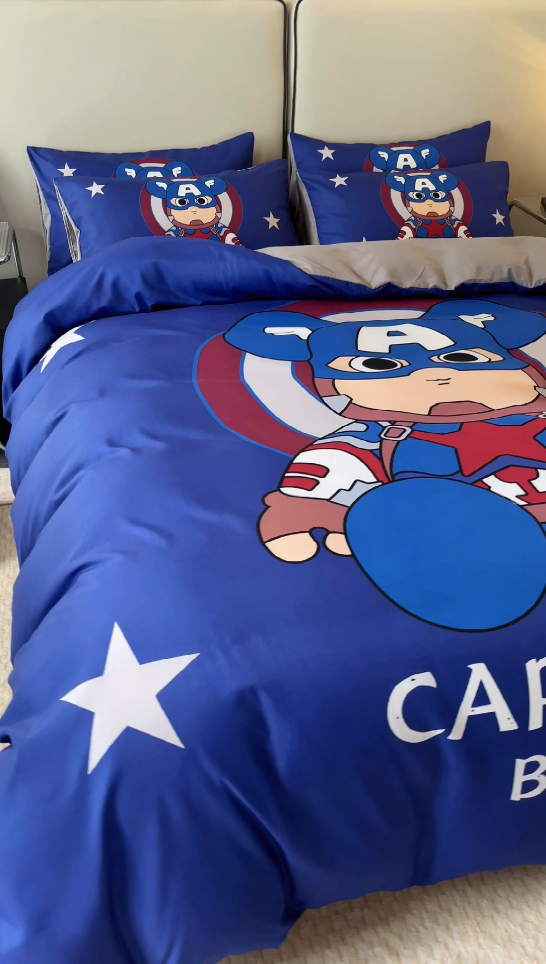 91家纺网 家纺一手货源 找家纺 色鬼 2023新款直播爆款网红款四季棉四件套 萌熊队长