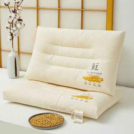 91家纺网 家纺一手货源 找家纺 （总）昕科 2025新款A类全棉大豆纤维黄豆枕芯-纯棉大豆枕头直播爆款
