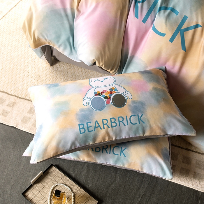 91家纺网 家纺一手货源 找家纺 色鬼 2023新款直播爆款网红款四季棉四件套 七彩熊