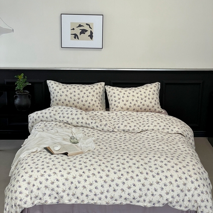 91家纺网 家纺一手货源 找家纺 （总）源启生活 2023全棉皱皱纱四件套