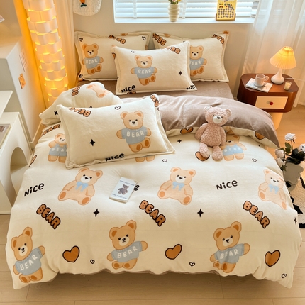 91家纺网 家纺一手货源 找家纺 （总）逸尚阁 2024新款高克重牛奶绒印花四件套（包含买家秀）