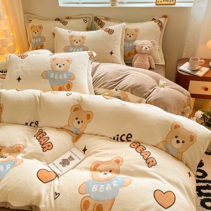 91家纺网 家纺一手货源 找家纺 （总）逸尚阁 2024新款高克重牛奶绒印花单被套（包含买家秀）