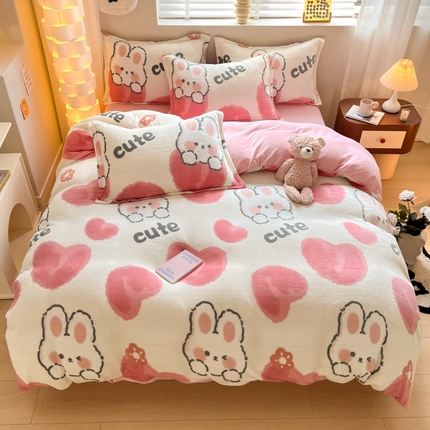 91家纺网 家纺一手货源 找家纺 （总）逸尚阁 2024新款高克重牛奶绒印花四件套（包含买家秀）