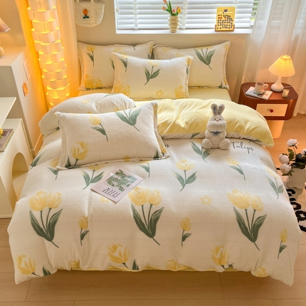 91家纺网 家纺一手货源 找家纺 （总）逸尚阁 2024新款高克重牛奶绒印花四件套（包含买家秀）