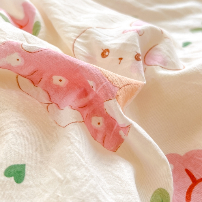 91家纺网 家纺一手货源 找家纺 居易简 2025新款水洗棉双层纱豆豆被 曼塔玫瑰