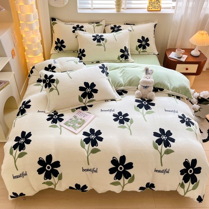 91家纺网 家纺一手货源 找家纺 （总）逸尚阁 2024新款高克重牛奶绒印花四件套（包含买家秀）