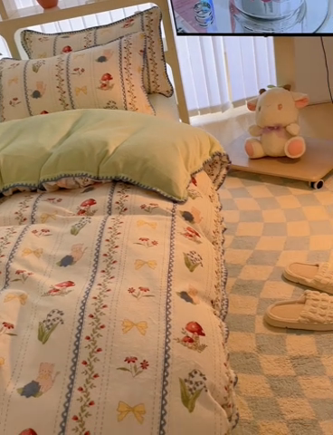 91家纺网 家纺一手货源 找家纺 （总）安哆啦家纺 2024新款牛奶绒三角针四件套