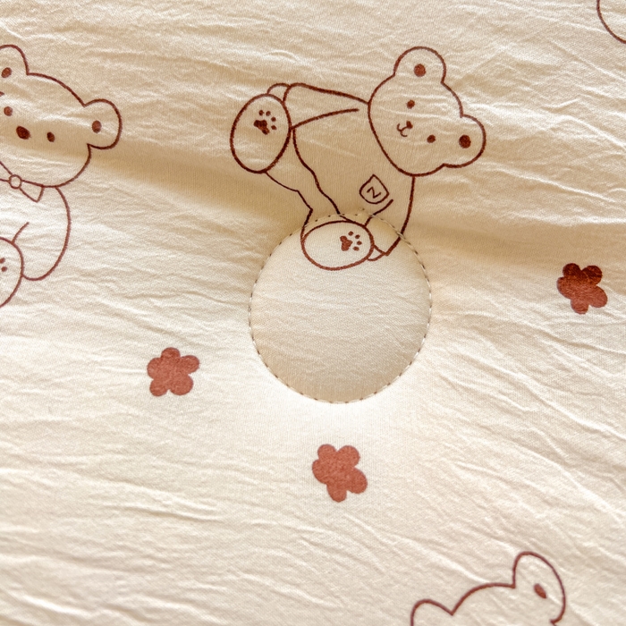 91家纺网 家纺一手货源 找家纺 居易简 2025新款水洗棉双层纱豆豆被 小熊院长