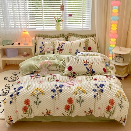 91家纺网 家纺一手货源 找家纺 （总）星座 2025新款豆豆绒金龟绒四件套