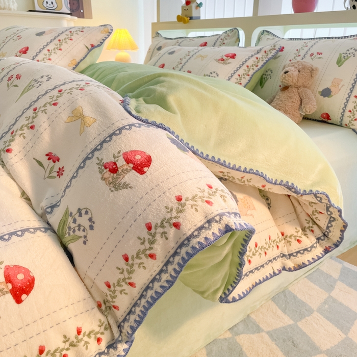 91家纺网 家纺一手货源 找家纺 （总）安哆啦家纺 2024新款牛奶绒三角针四件套