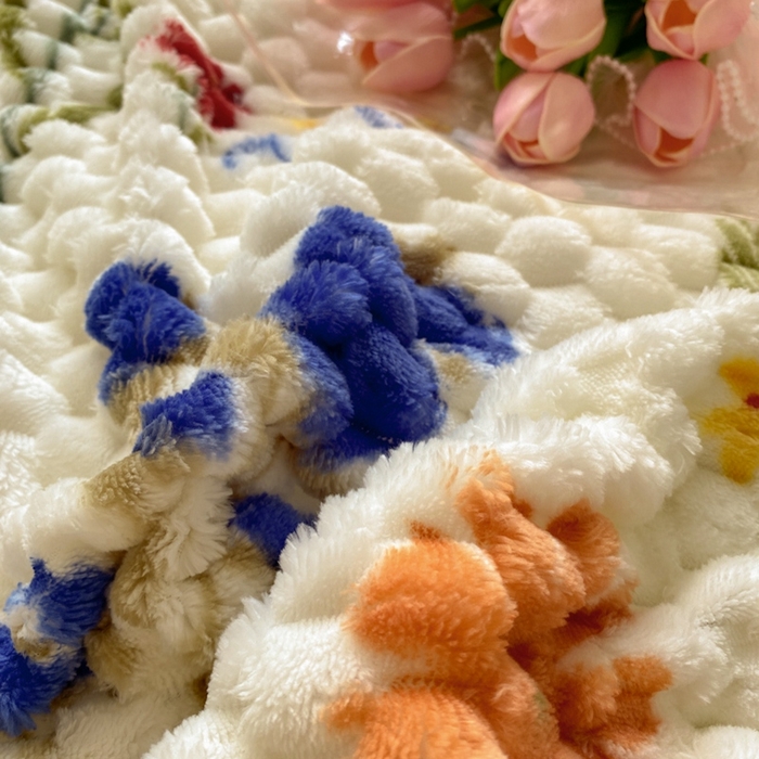 91家纺网 家纺一手货源 找家纺 星座 2025新款豆豆绒金龟绒四件套 繁花