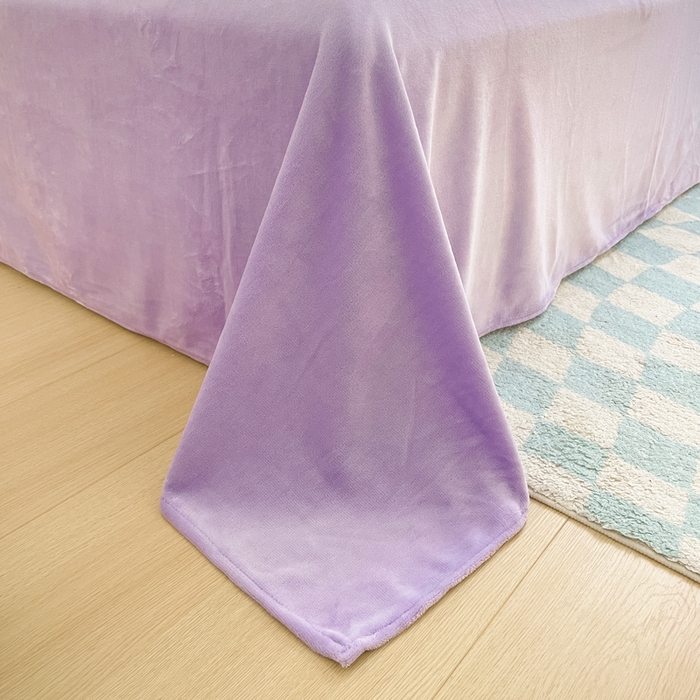 91家纺网 家纺一手货源 找家纺 安哆啦家纺 2024新款牛奶绒三角针四件套 紫色郁金香